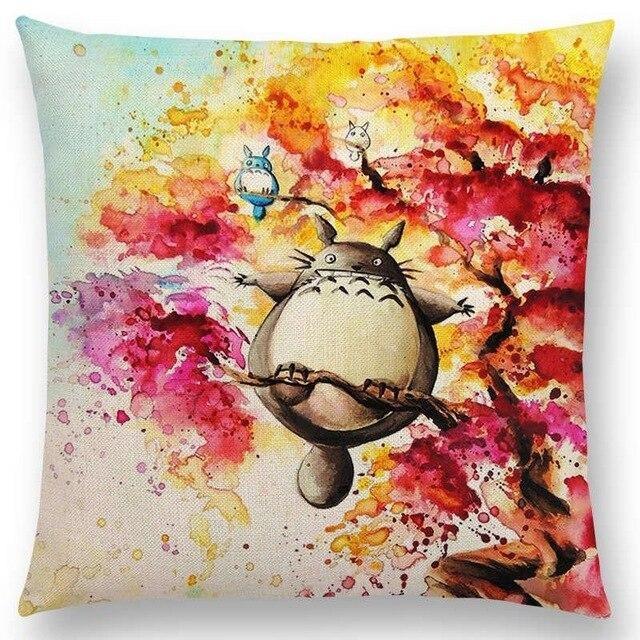 Japanese Cushion Cover - Perched Totoro