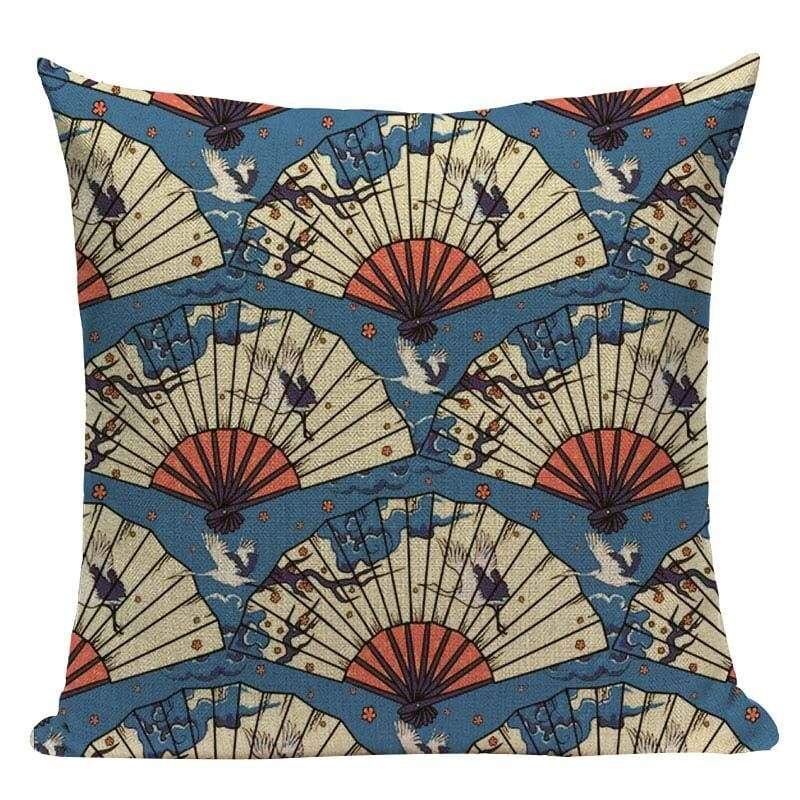 Japanese Cushion Cover - Sensu Fan