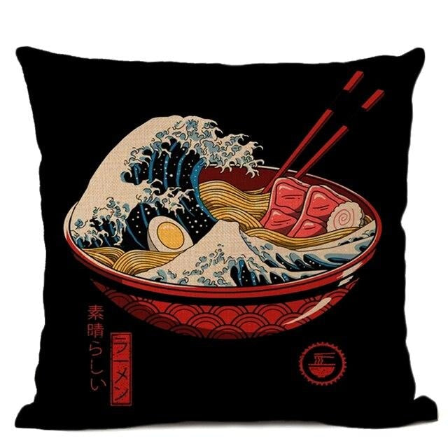 Japanese Cushion Cover - The Great Ramen