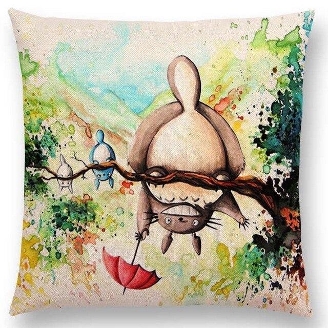 Japanese Cushion Cover - Totoro Head Down