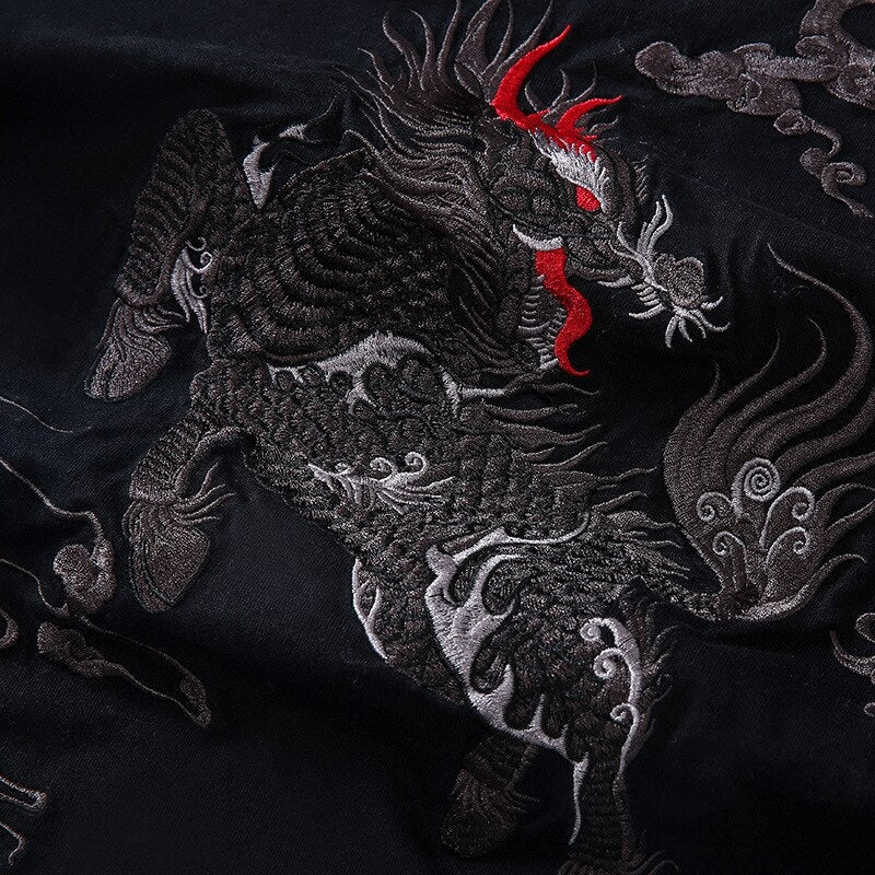 Japanese Embroidered Kirin T-Shirt