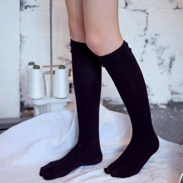 Japanese High Tabi Socks Black