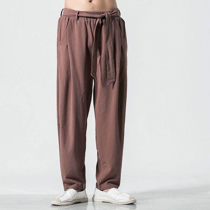 Japanese Inspired Pants Brown / M
