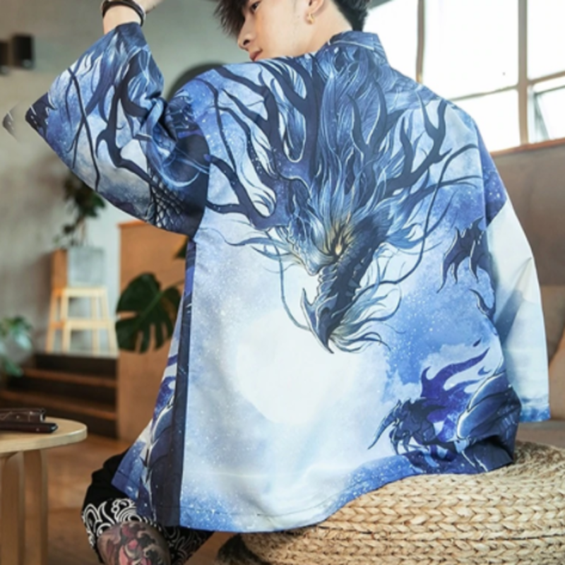 Japanese Kimono Cardigan Men M