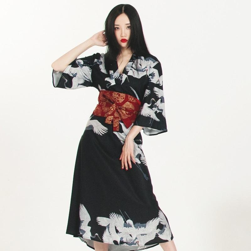 Japanese Kimono Inspired Dress For Women One Size