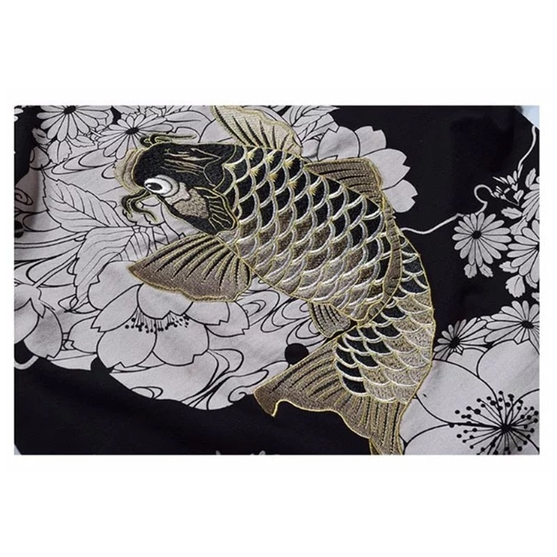 Japanese Koi and Flower Tee