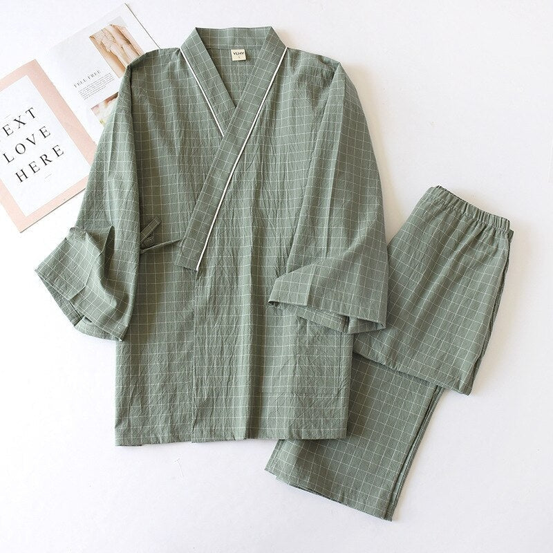 Japanese Pajamas Jinbei Green / M