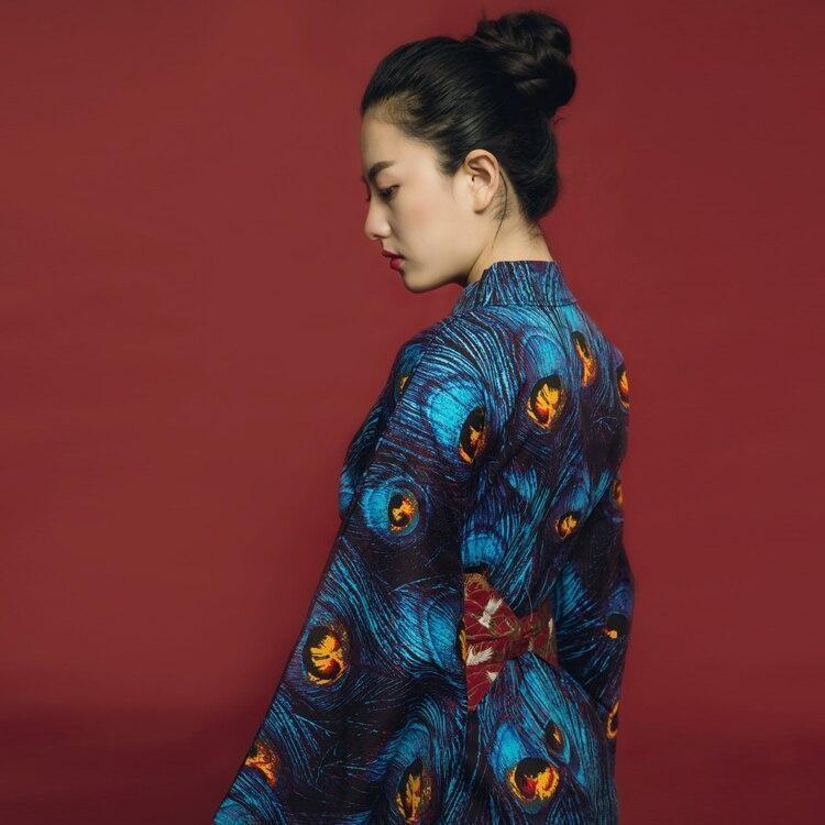 Japanese Peacock Kimono For Women