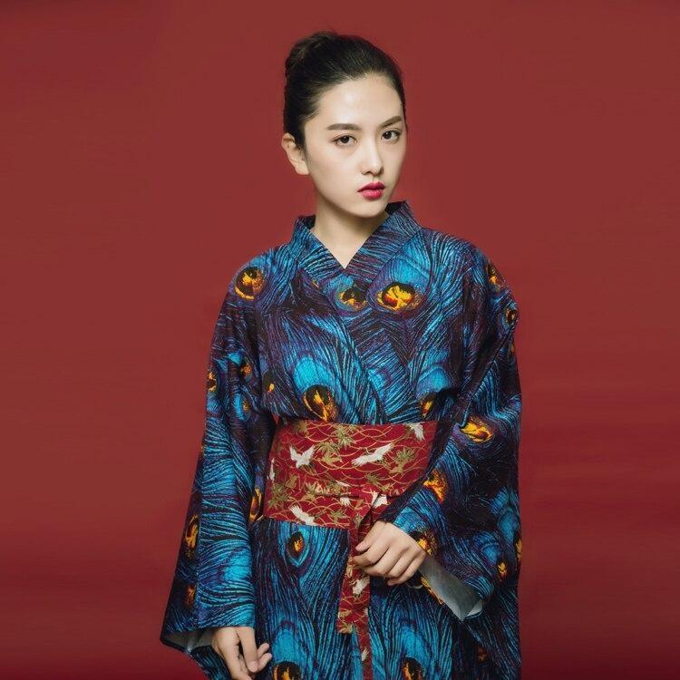 Japanese Peacock Kimono For Women