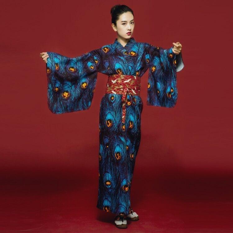 Japanese Peacock Kimono For Women