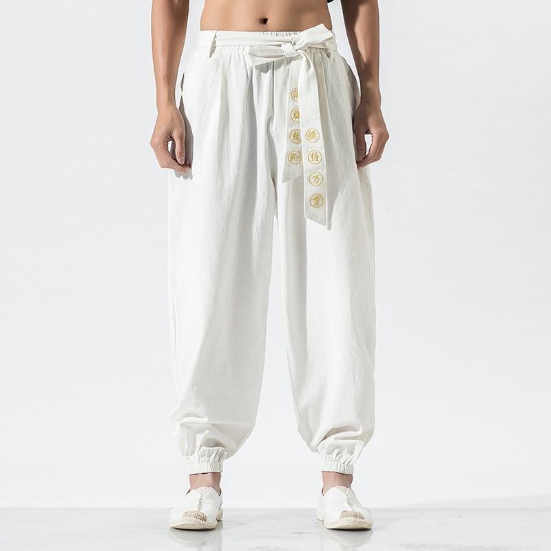 Japanese Streetwear Pants White / M