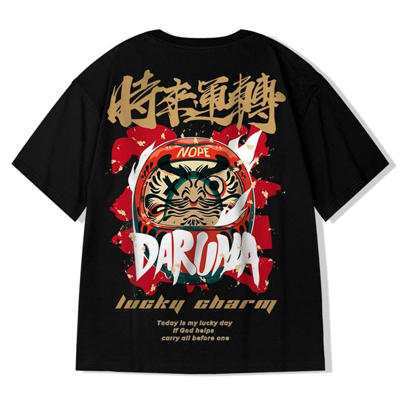 Japanese T-Shirt Daruma Black / S