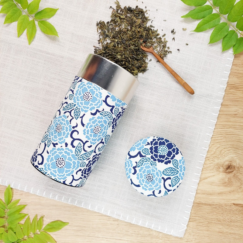 Japanese Tea Box Washi Paper - Blue