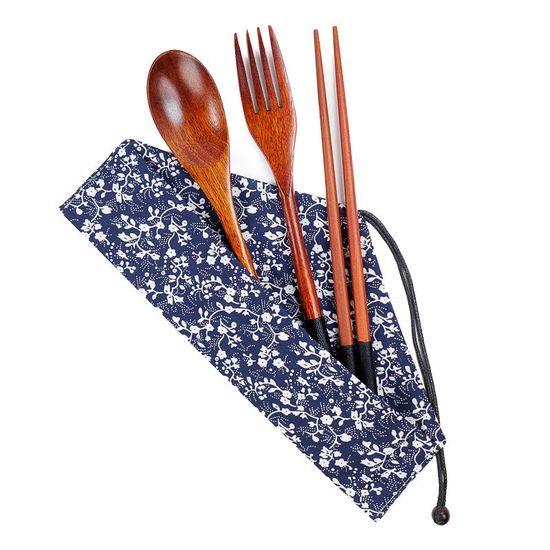 Japanese Wooden Cutlery Set