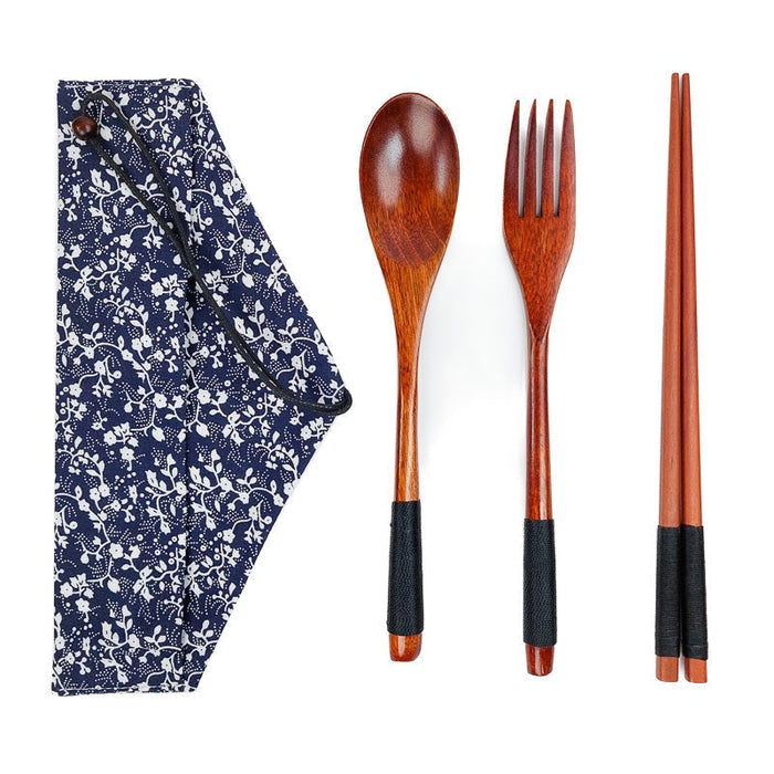 Japanese Wooden Cutlery Set Japan Avenue