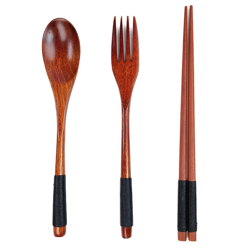 Japanese Wooden Cutlery Set