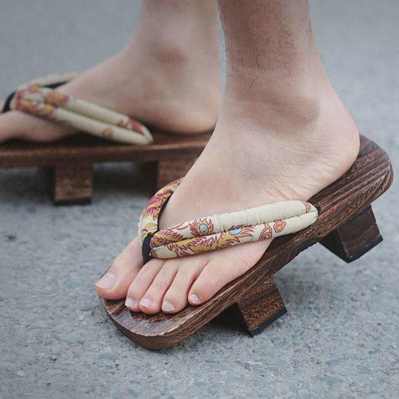 Japanese Wooden Geta Sandals - Kujaku 34