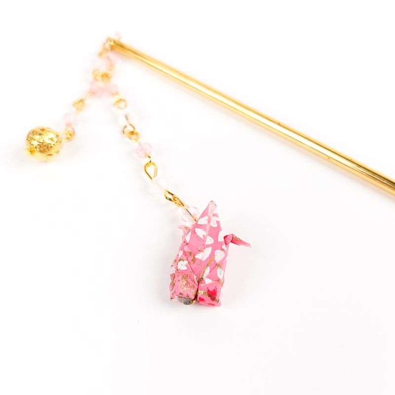 Japanese Hair Piece - Pink Origami