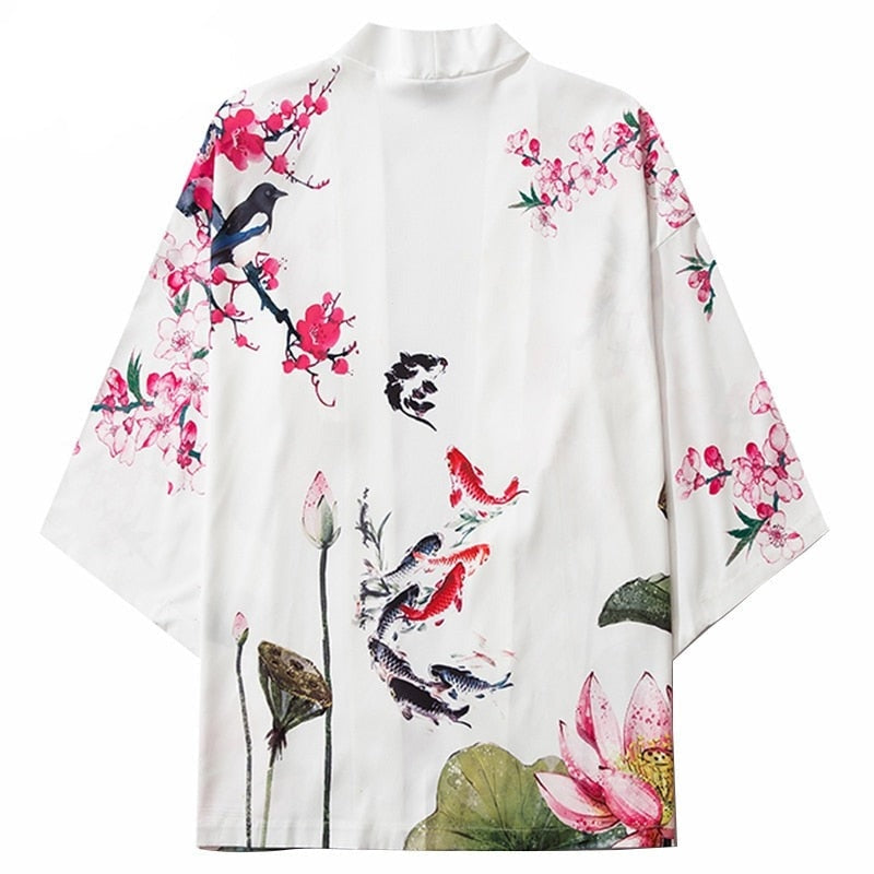 Kimono Jacket Koï White / M
