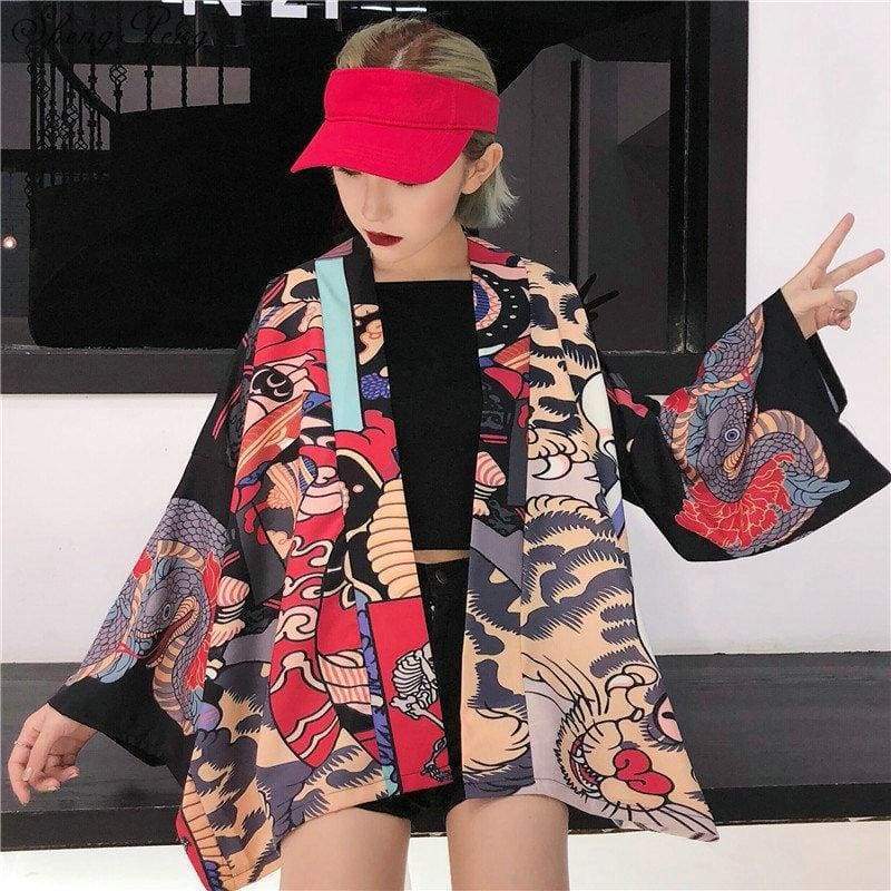 Kimono Jacket Women’s - Japanese Creatures One Size