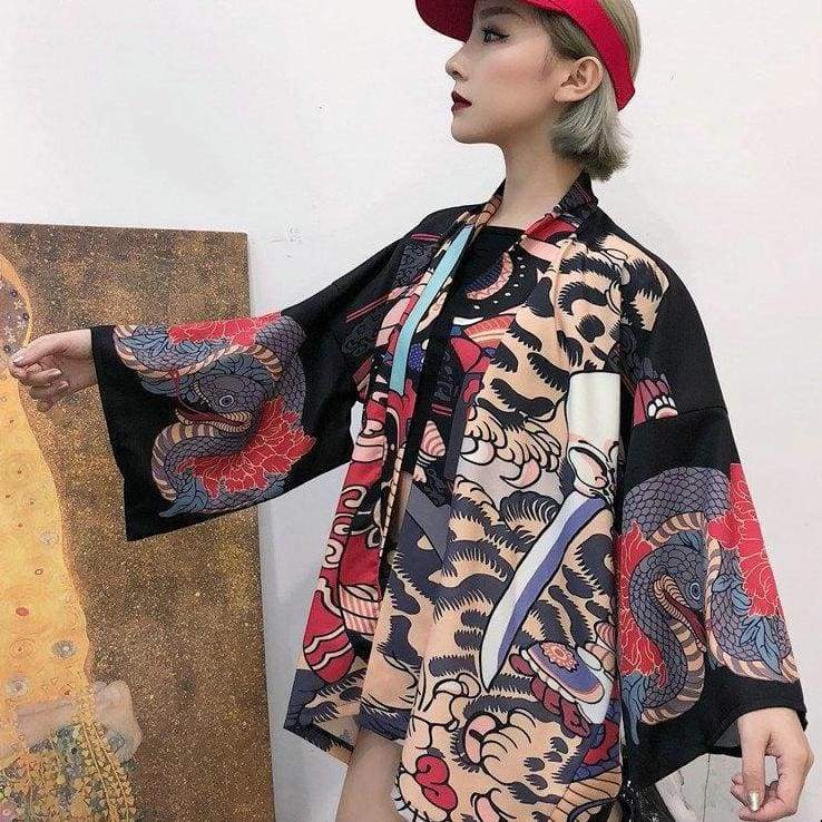 Kimono Jacket Women’s - Japanese Creatures One Size