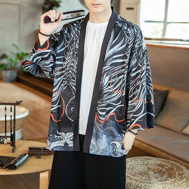 Kimono Men Casual - Dragon Print