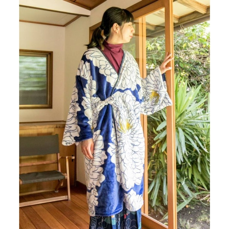 Peony Fleece Kimono