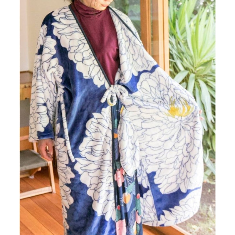 Peony Fleece Kimono