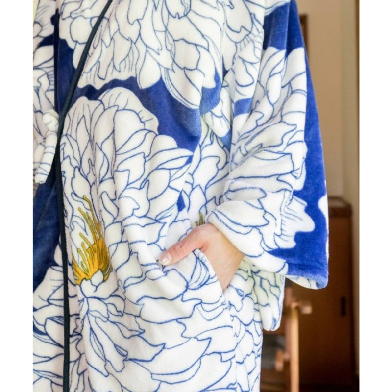 Peony Fleece Kimono