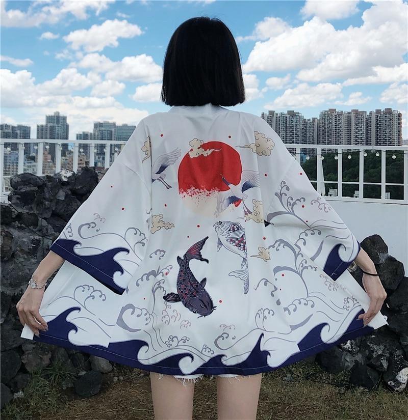 Kimono Top - Misao White / One Size