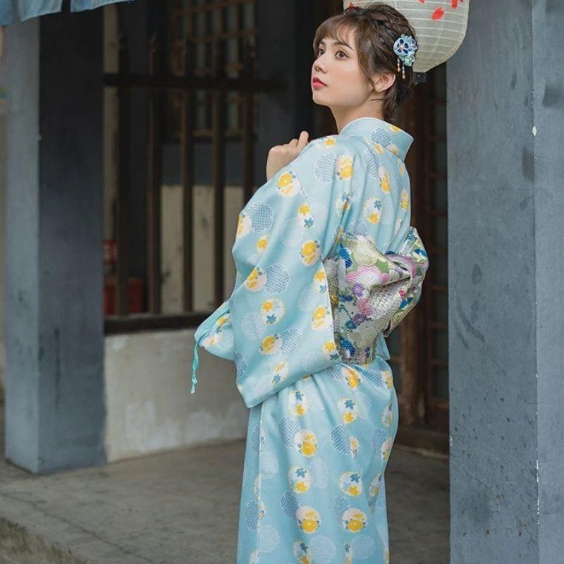 Light Blue Kimono For Women