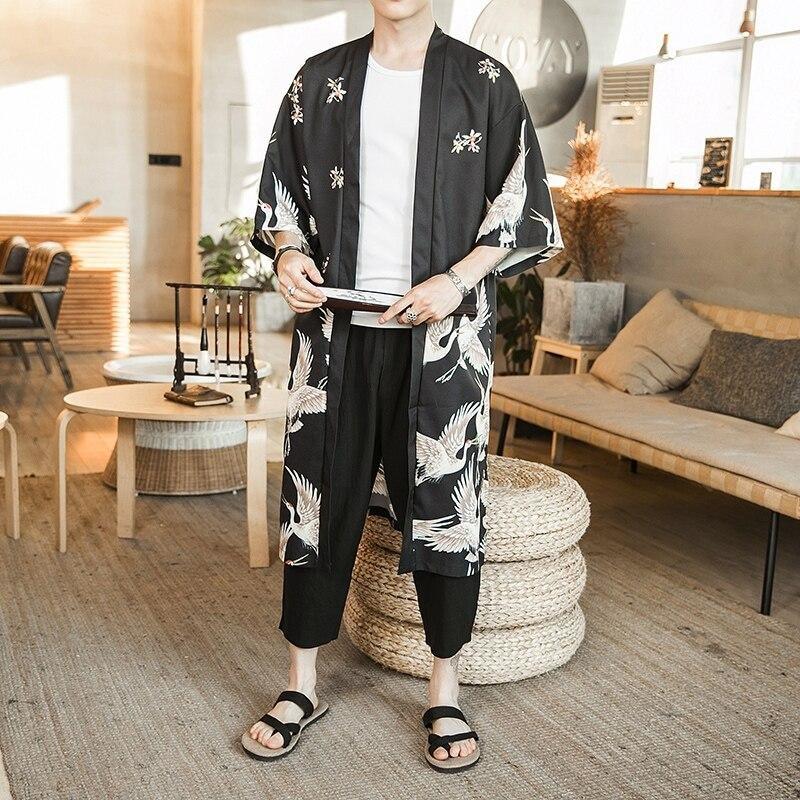 Long Kimono Cardigan Mens