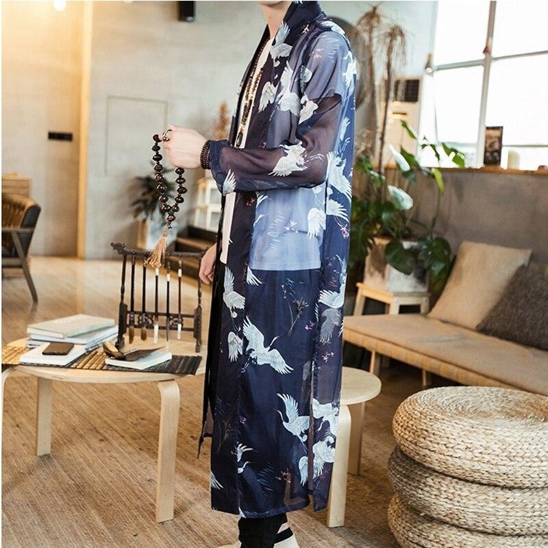 Long Transparent Kimono For Men One Size