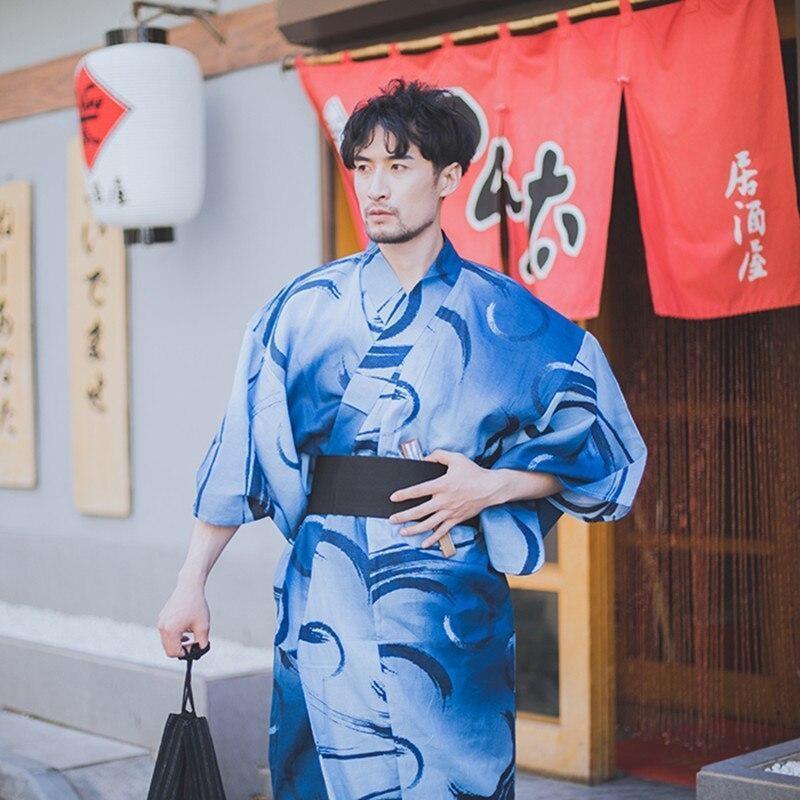 Men’s Japanese Blue Kimono