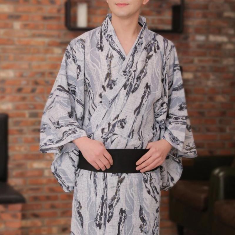 Men’s Japanese Kimono Color Grey