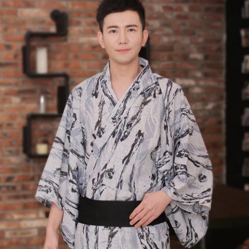 Men’s Japanese Kimono Color Grey
