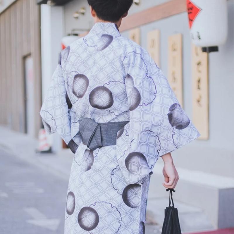 Men’s Japanese Kimono Robe In Yukiwa