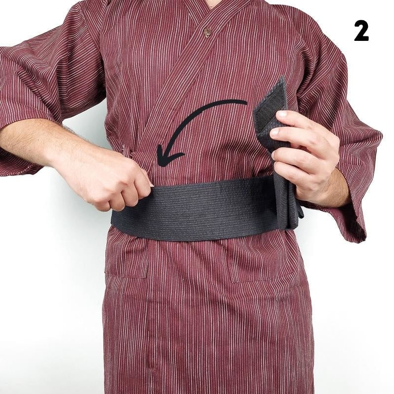 Men’s Japanese Obi Style Belt - Aki One Size