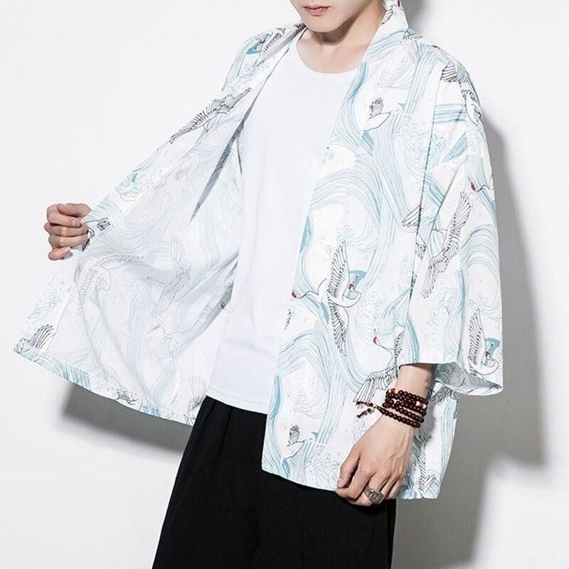 Men’s Kimono Jacket - Japanese Crane