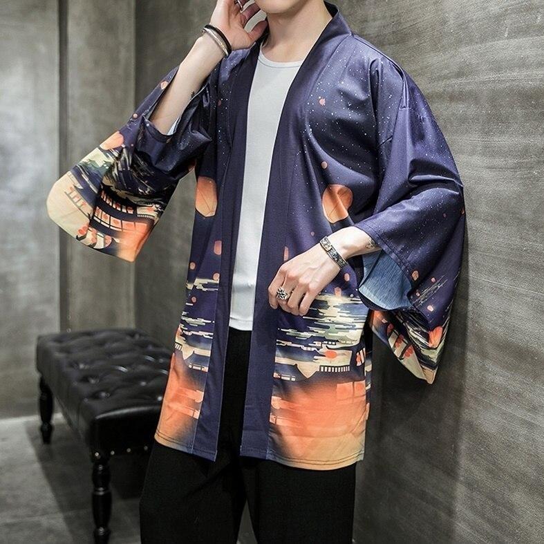 Men’s Kimono Style Jacket - Toro Nagashi M