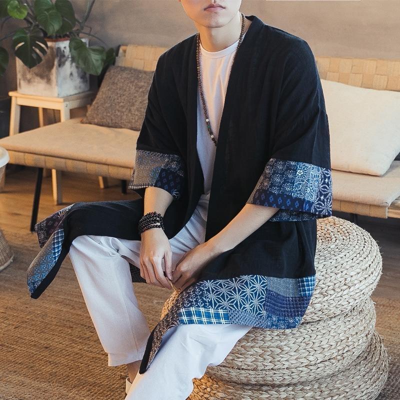 Men's Kimono Style Jacket - Japanese Clothing