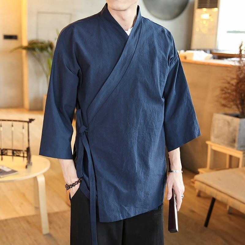 Mens short sleeve on sale kimono