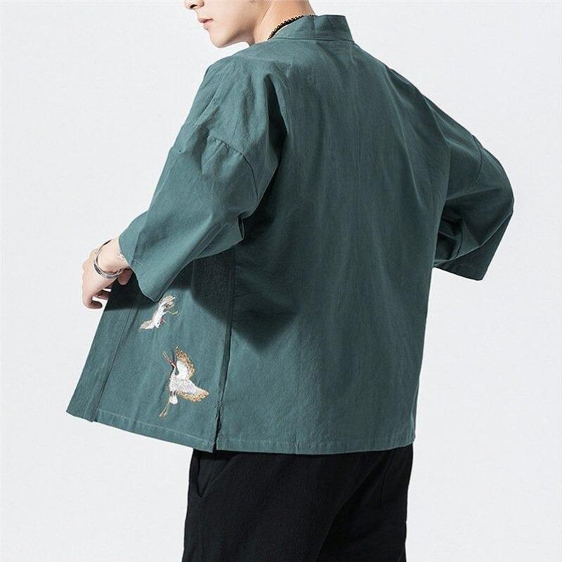 Mens Short Kimono Jacket