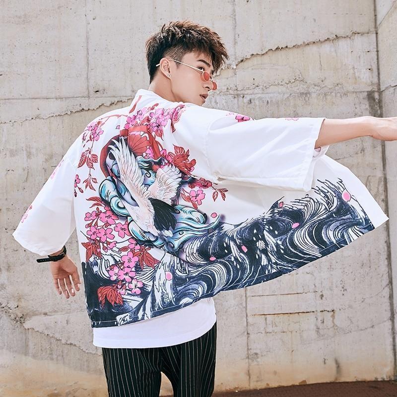 Mens Streetwear Kimono Jacket