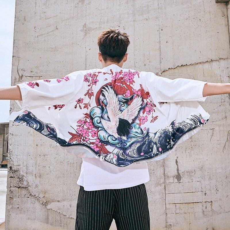 Mens Streetwear Kimono Jacket