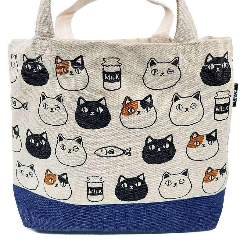Mini Tote Bag - Japanese Cats