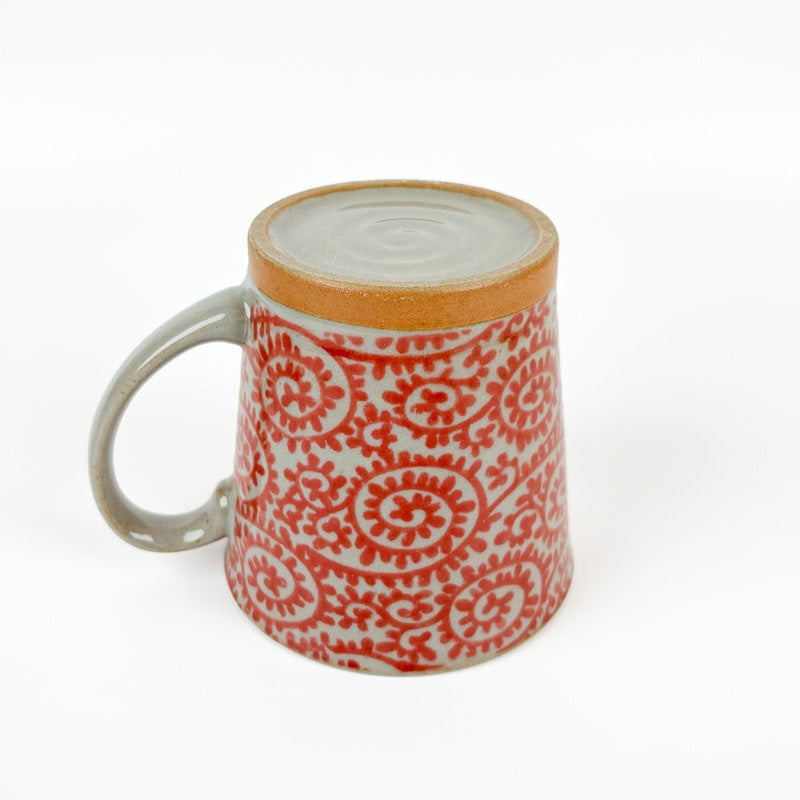 Karakusa Red Japanese Mug