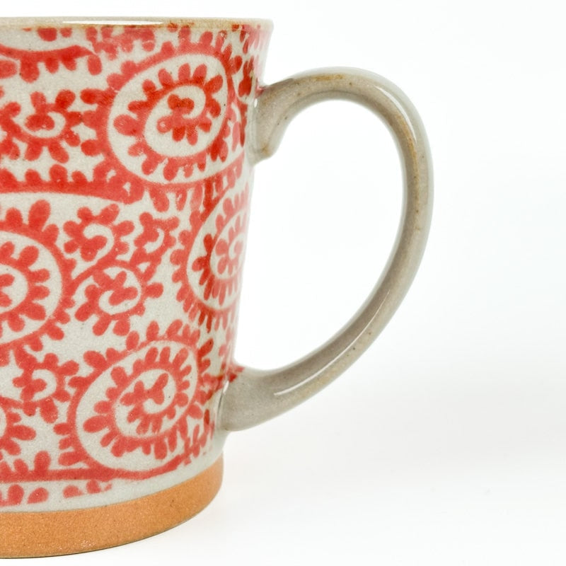 Karakusa Red Japanese Mug