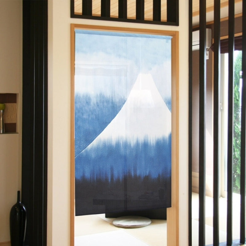 Japanese Noren Blue Fuji