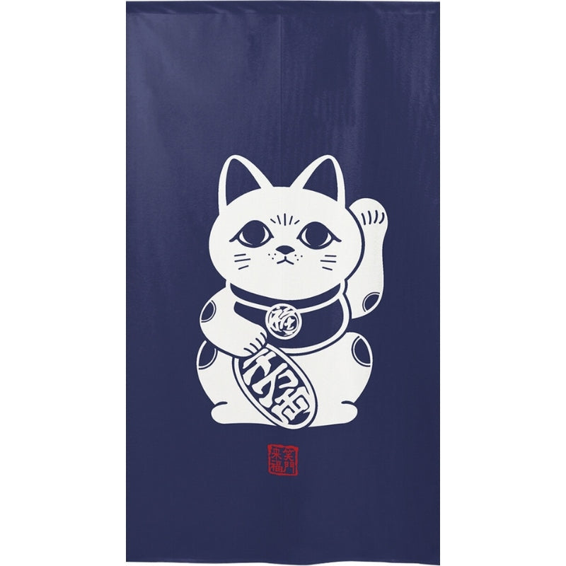 Japanese Noren Maneki Neko